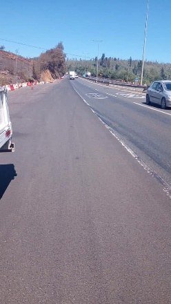 Carpeta de rodadura terminada en la Ruta 5