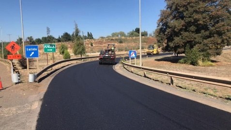Enlace de la Ruta 5 recién pavimentado
